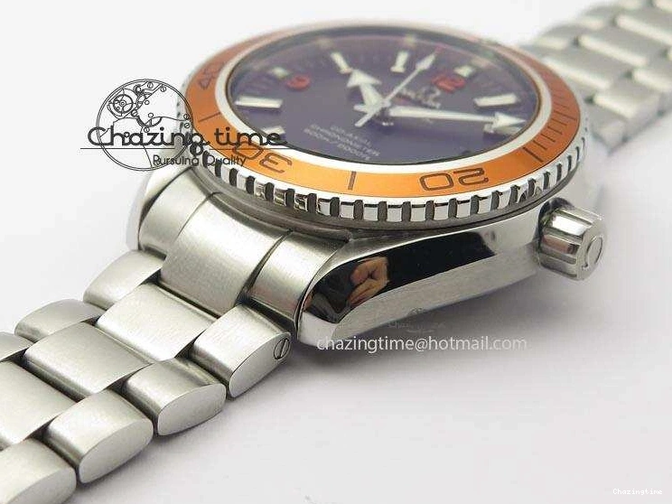 0404 Planet Ocean SS Bp Maker 45mm Orange Bezel On SS Bracelet A DailyWear 8216
